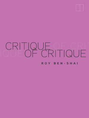 cover image of Critique of Critique